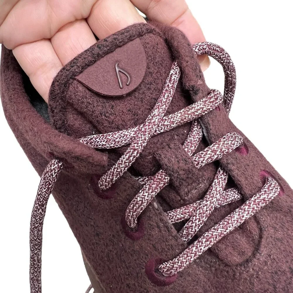 Allbirds Merino Wool Runners Hazy Burgundy Lace Up women's sneakers size 8 - Picture 5 of 9